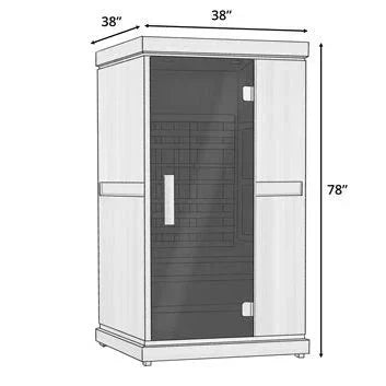 AuraHeats AH-1 Solo Full Spectrum Infrared Sauna-AuraHeats Saunas-HQ Sauna